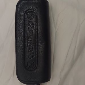 Chrome hearts leather glasses case